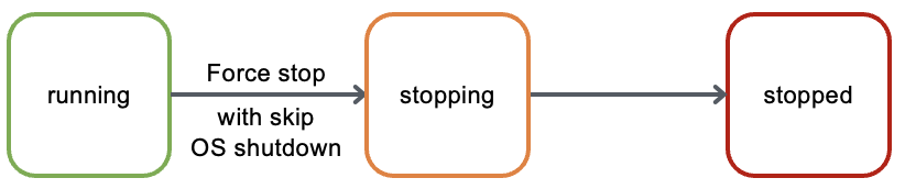 Force stop with skip OS shutdown flow