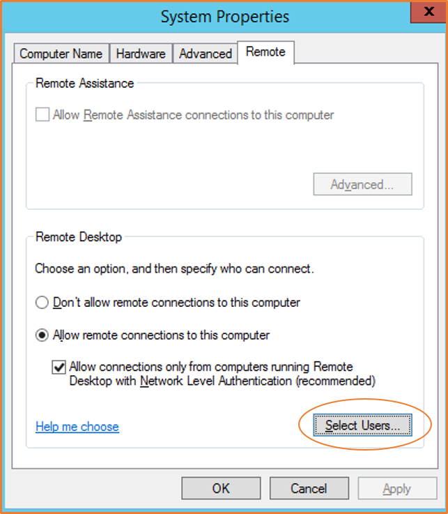 System Properties window.
