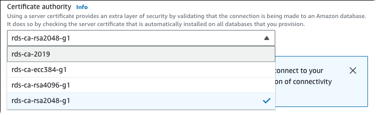 Choose CA certificate
