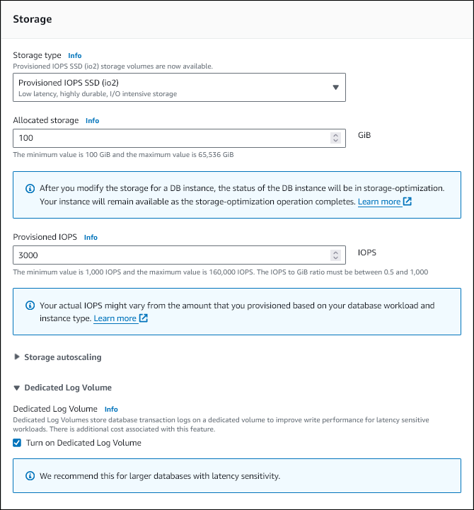 Enabling DLV on a new DB instance.
