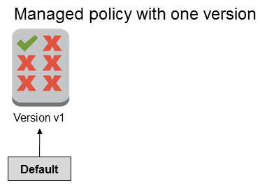 Managed policy with a single version, which is the default version