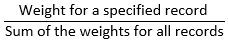 Formula for how much traffic is routed to a given resource: weight for a specified record / sum of the weights for all records.