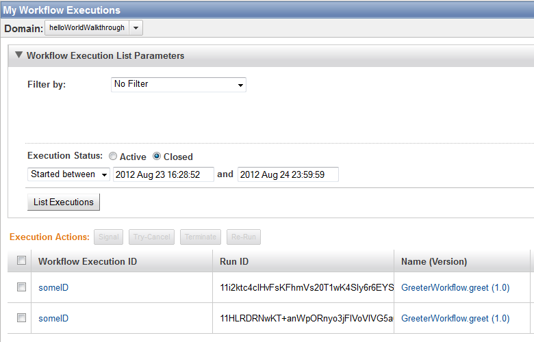 HelloWorldWorkflow completed workflows