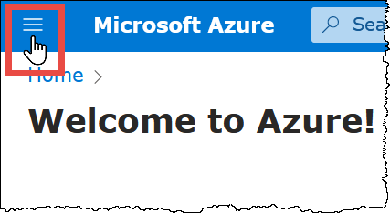Choose the Azure portal menu.