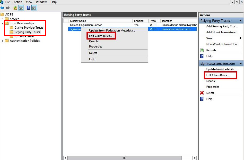 Choose Edit Claim Rules.