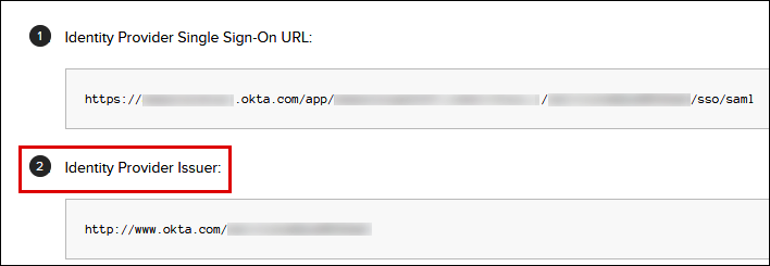 The value for Identity Provider Issuer.