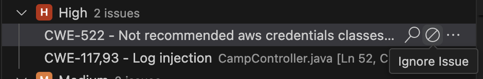 Das Ignoriersymbol für ein Codeproblem inVisual Studio Code, wird verwendet, um ein Codeproblem zu ignorieren und zu schließen.
