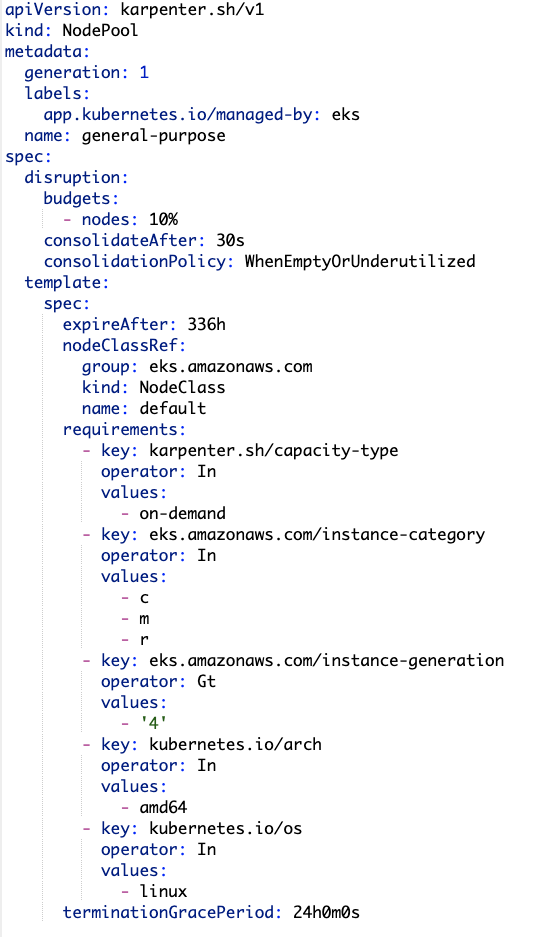 General Purpose NodePool