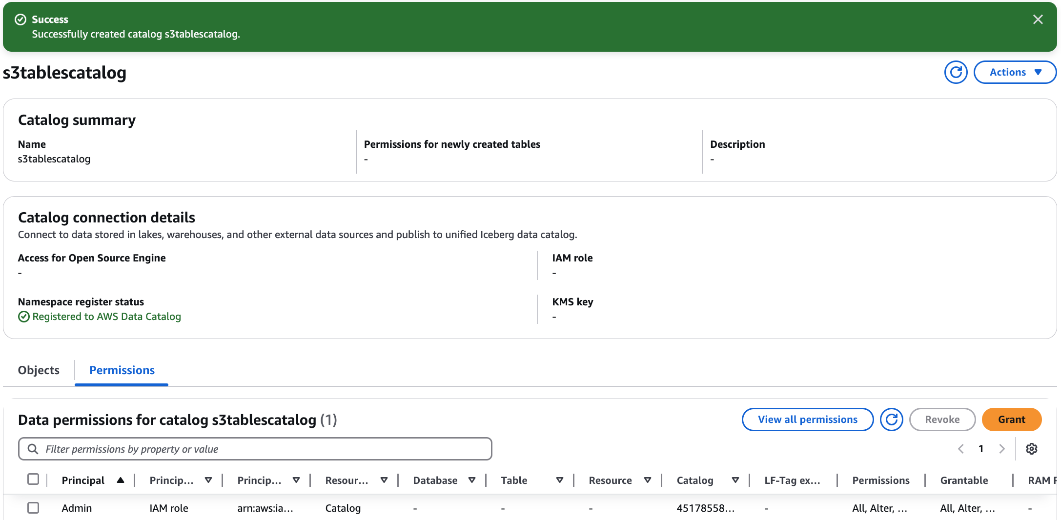 Der S3-Tabellenkatalog
