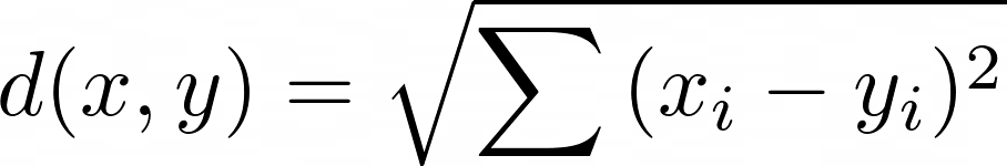 L2: Euclidean distance (L2 norm) between two vectors.