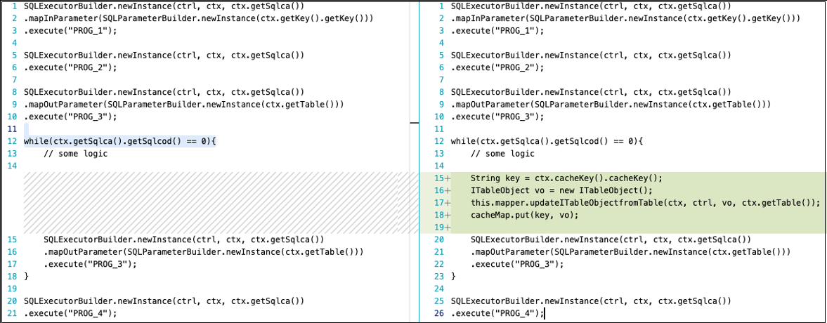Example of caching optimizations with SQLExecutionBuilder.