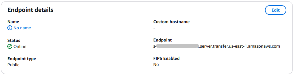 Die Konsolenseite mit Serverdetails für einen Server, auf der die Liste der vom Dienst verwalteten Benutzer angezeigt wird.