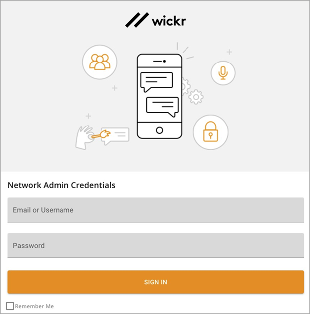 Wickr enterprise admin login.