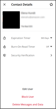 The Contact Detail pane.