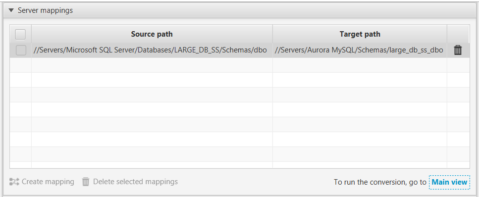 Creating a mapping rule