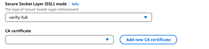 AWS Database Migration Service SSL certificate management