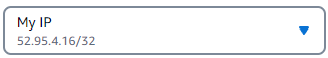 The My IP dropdown.