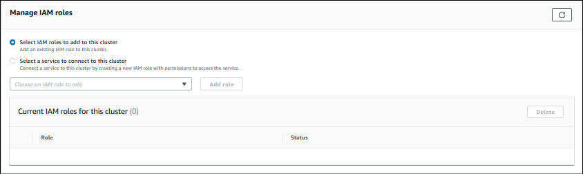 Associate an IAM role with a DB cluster