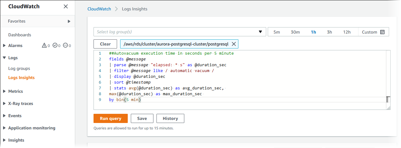 Query in the query editor.