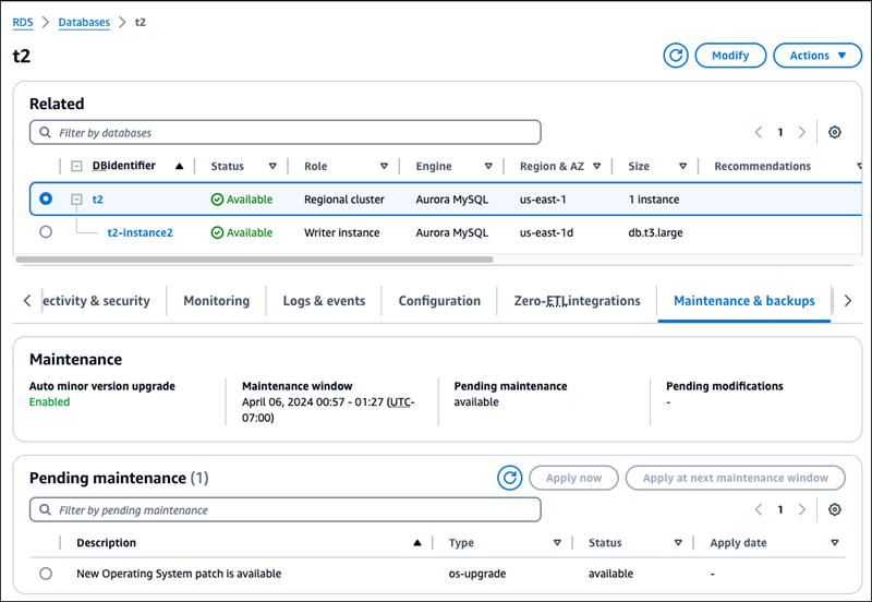 Cluster-level operating system patch.