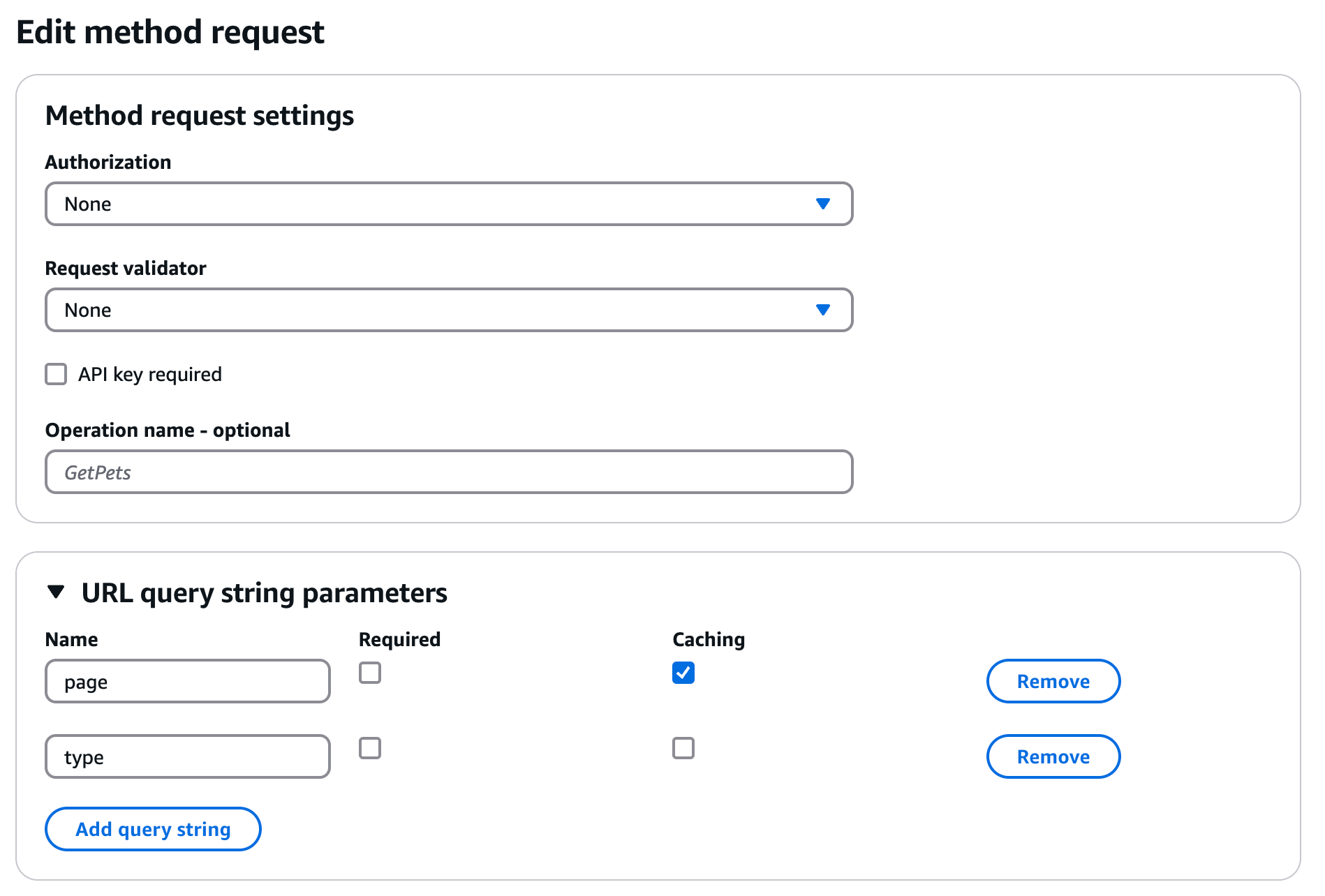Incluir parámetros de método o integración como claves de caché para indexar las respuestas almacenadas en caché