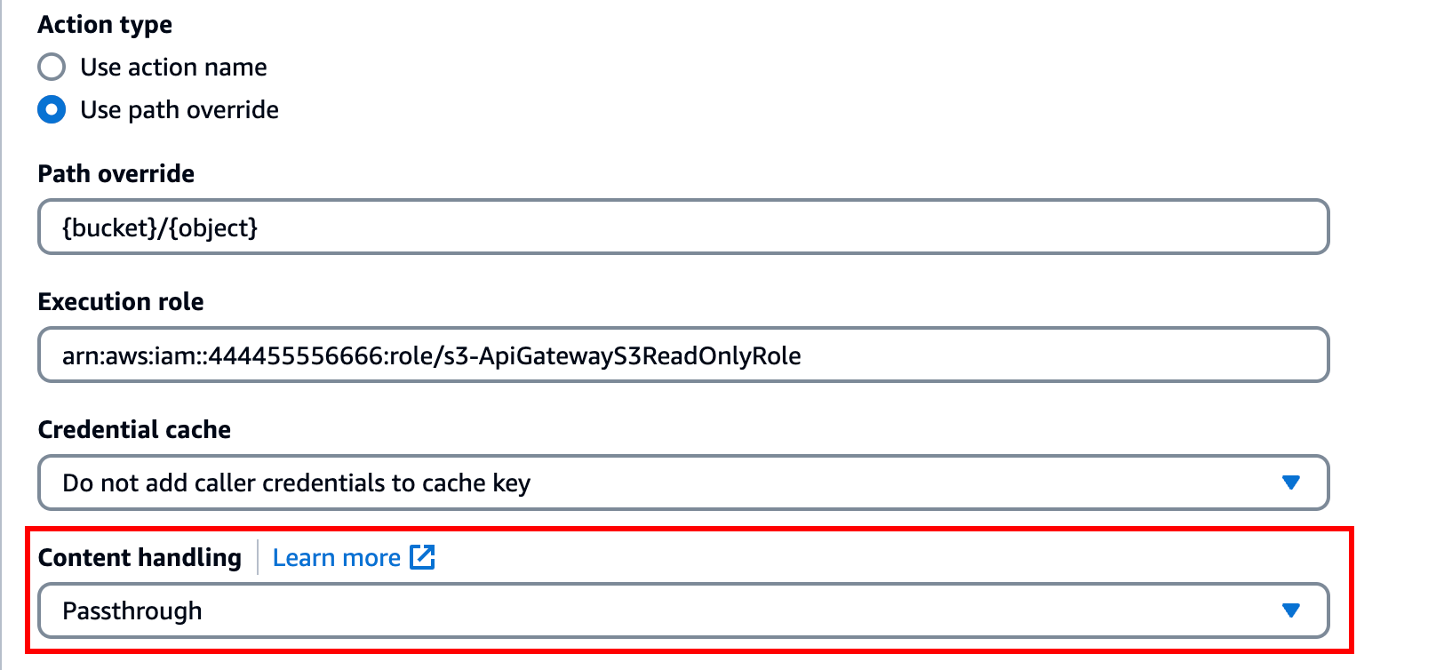 Configure el método GET en la consola de API Gateway.