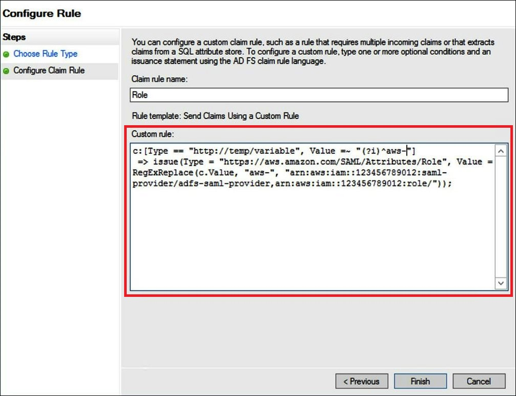 Cree la cuarta regla de reclamación.