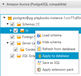 Apply converted code to database