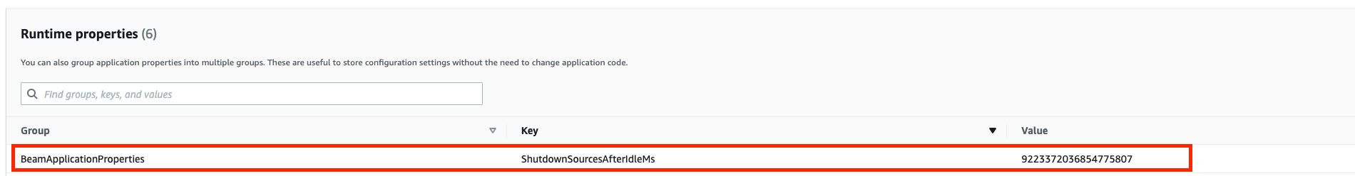 Establezca shutdownSourceAfterIdleMs en Long.MAX_VALUE