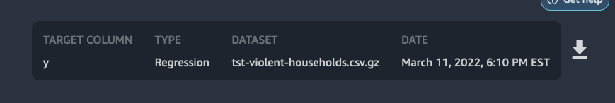 Ejemplo que muestra el botón de descarga.