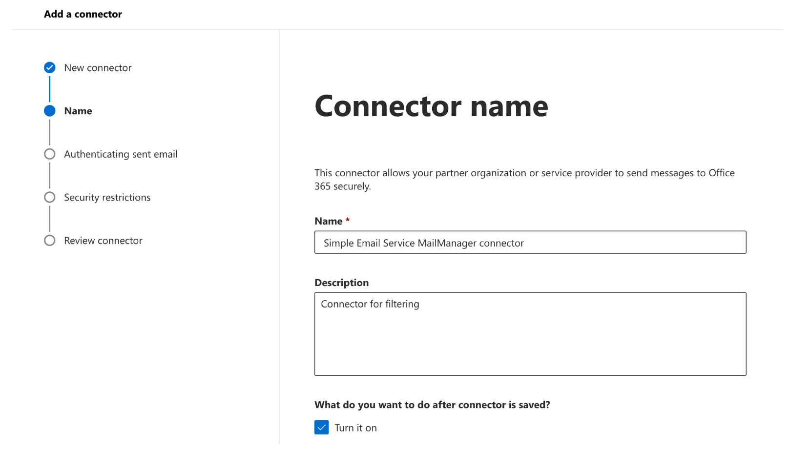 Adición de un conector.