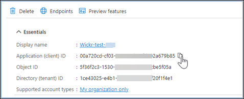 Client application ID image.