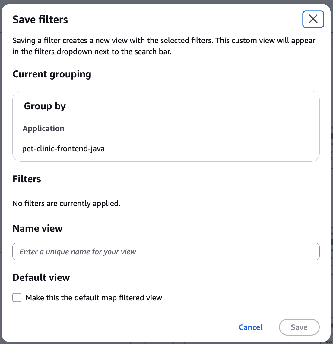Enregistrer la configuration du regroupement