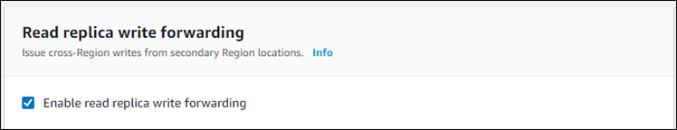 Capture d’écran montrant que le cluster secondaire fait désormais partie de la base de données Aurora globale.