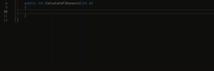Exemple de saisie semi-automatique de bloc.