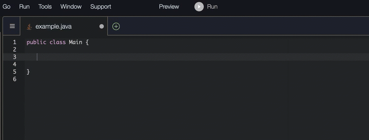 Exemple de saisie semi-automatique de bloc.