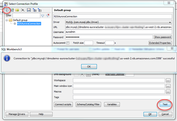 Connecting to the Aurora MySQL DB instance