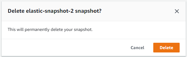 Diagram: elastic cluster delete snapshot