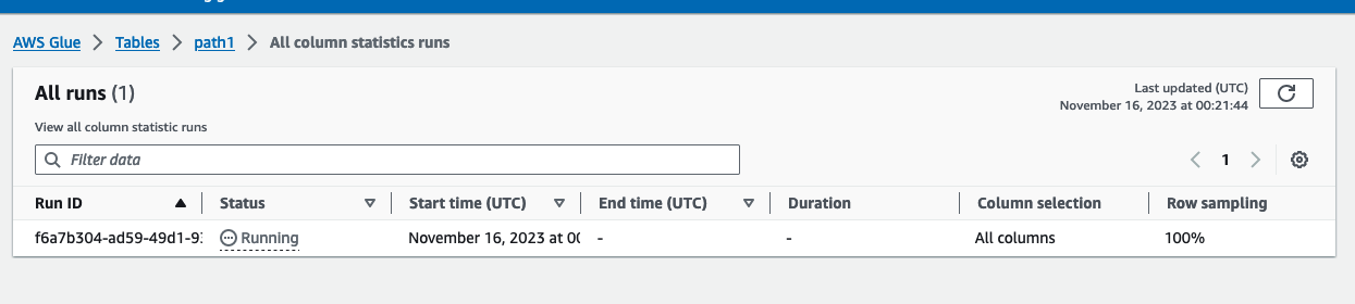 La capture d'écran montre les options disponibles pour générer des statistiques de colonne.
