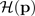 Mathematical formula H(p) representing an entropy function.