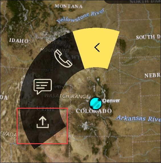 Pinwheel send a file icon.