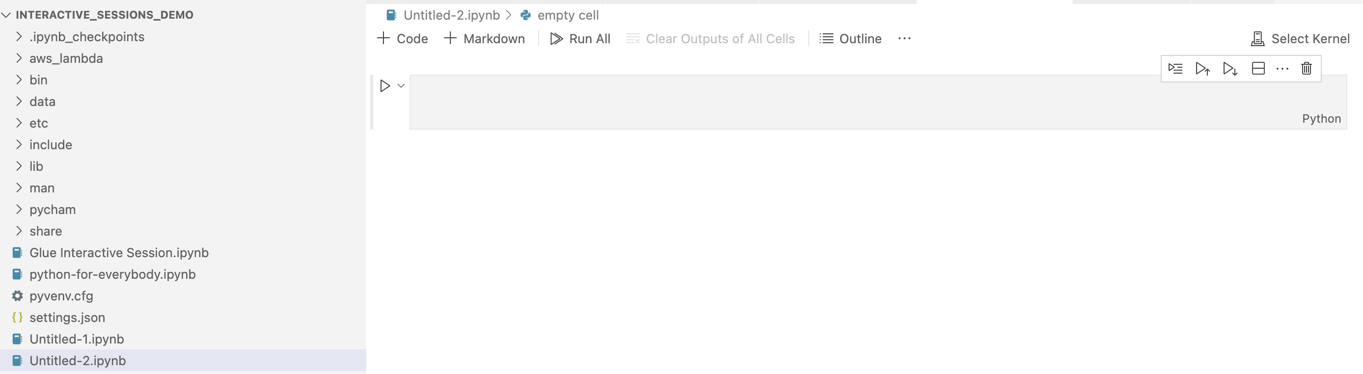 The screenshot shows the open notebook.