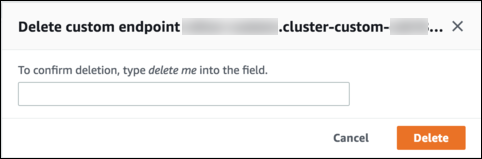 Eliminazione di una pagina di endpoint personalizzato.