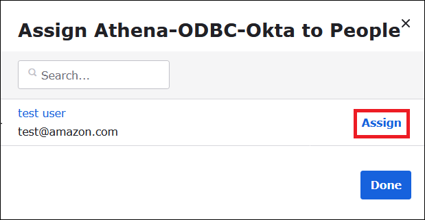 Scegli Assign (Assegna), quindi scegli Done (Fatto).