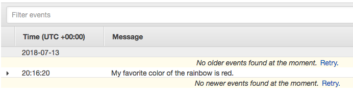 Array Job Container logs