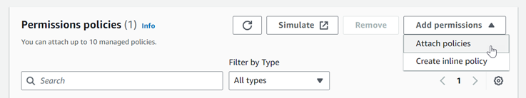 Collegare le policy nella console IAM