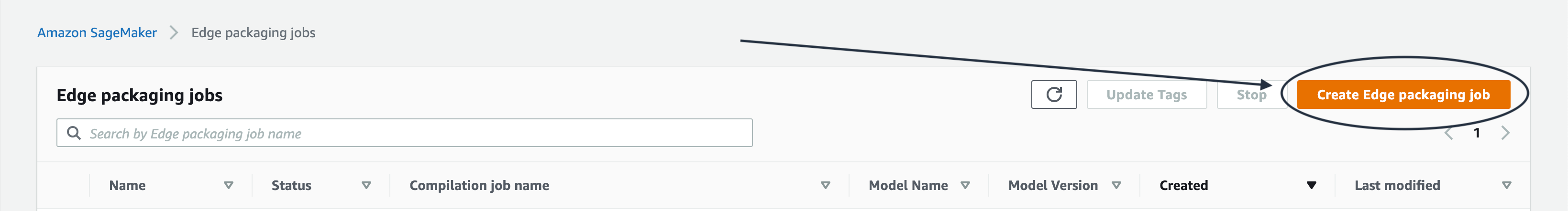 Posizione di Crea un processo di creazione di pacchetti Edge nella console.