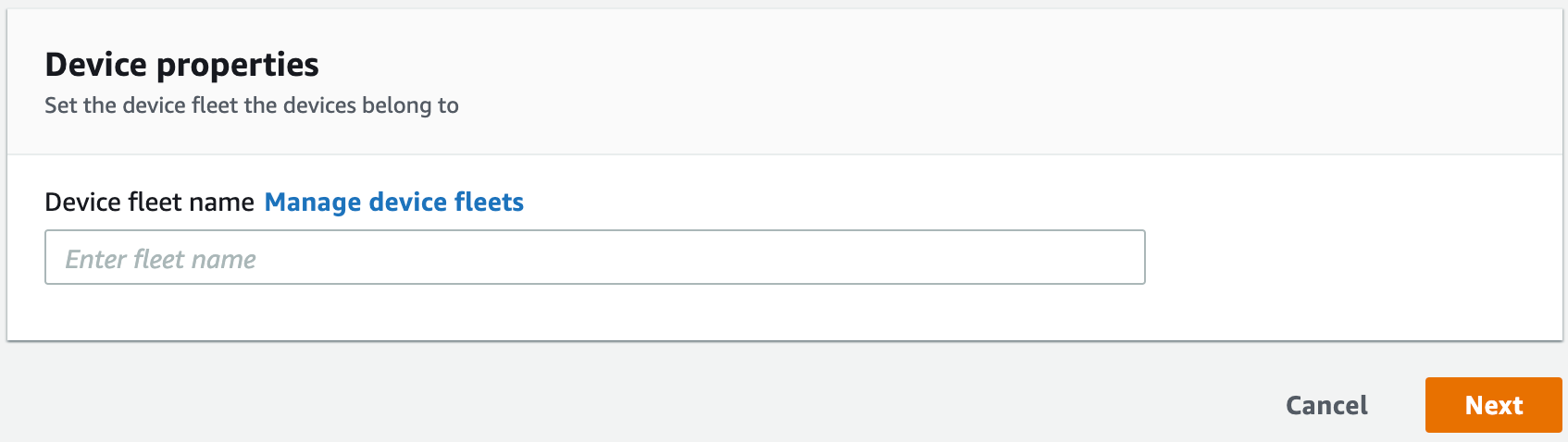 Sezione Proprietà del dispositivo nella console.