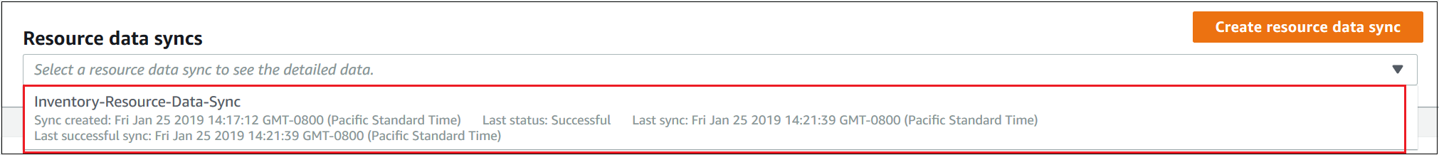 Visualizzazione dei dati di inventario nella AWS Systems Manager console