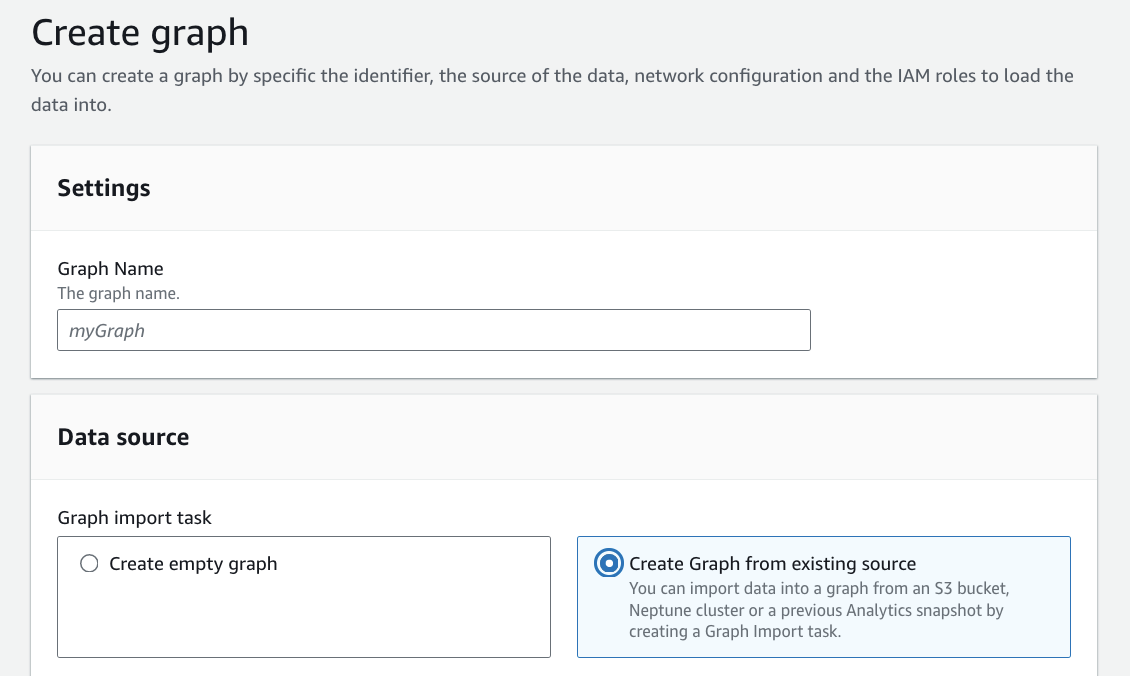 Step 1 of import using console.